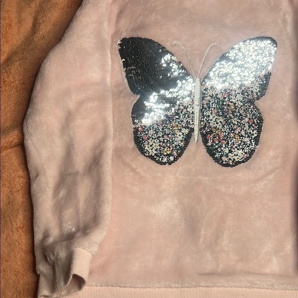 Primark Pink Sweater with Sequin Butterfly